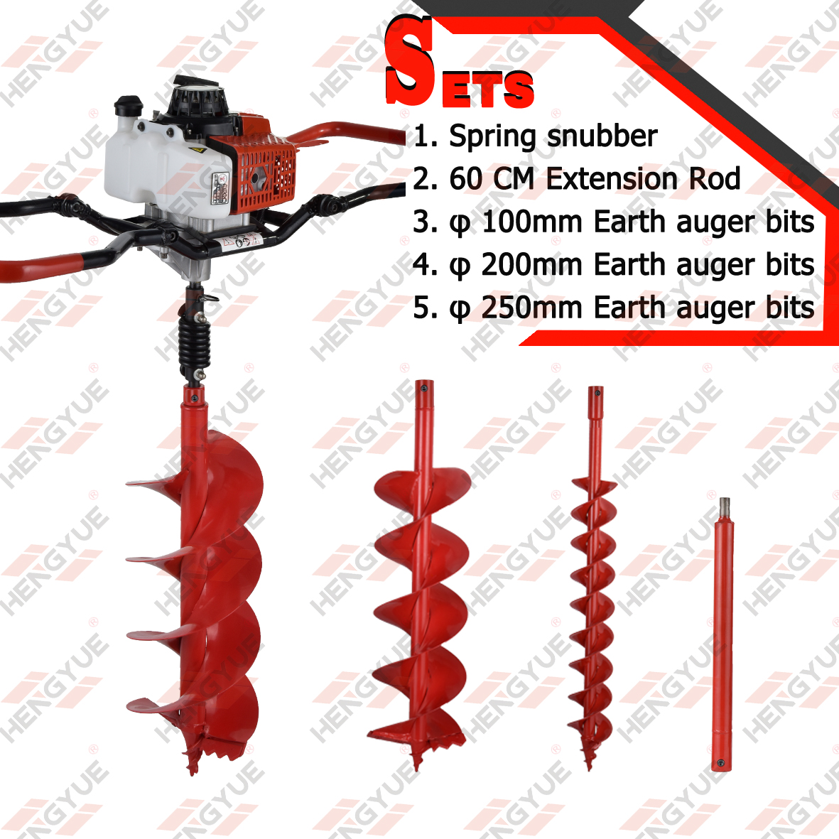 Powered by HONDA GX50 Foldable Handle Design Earth Auger Machine